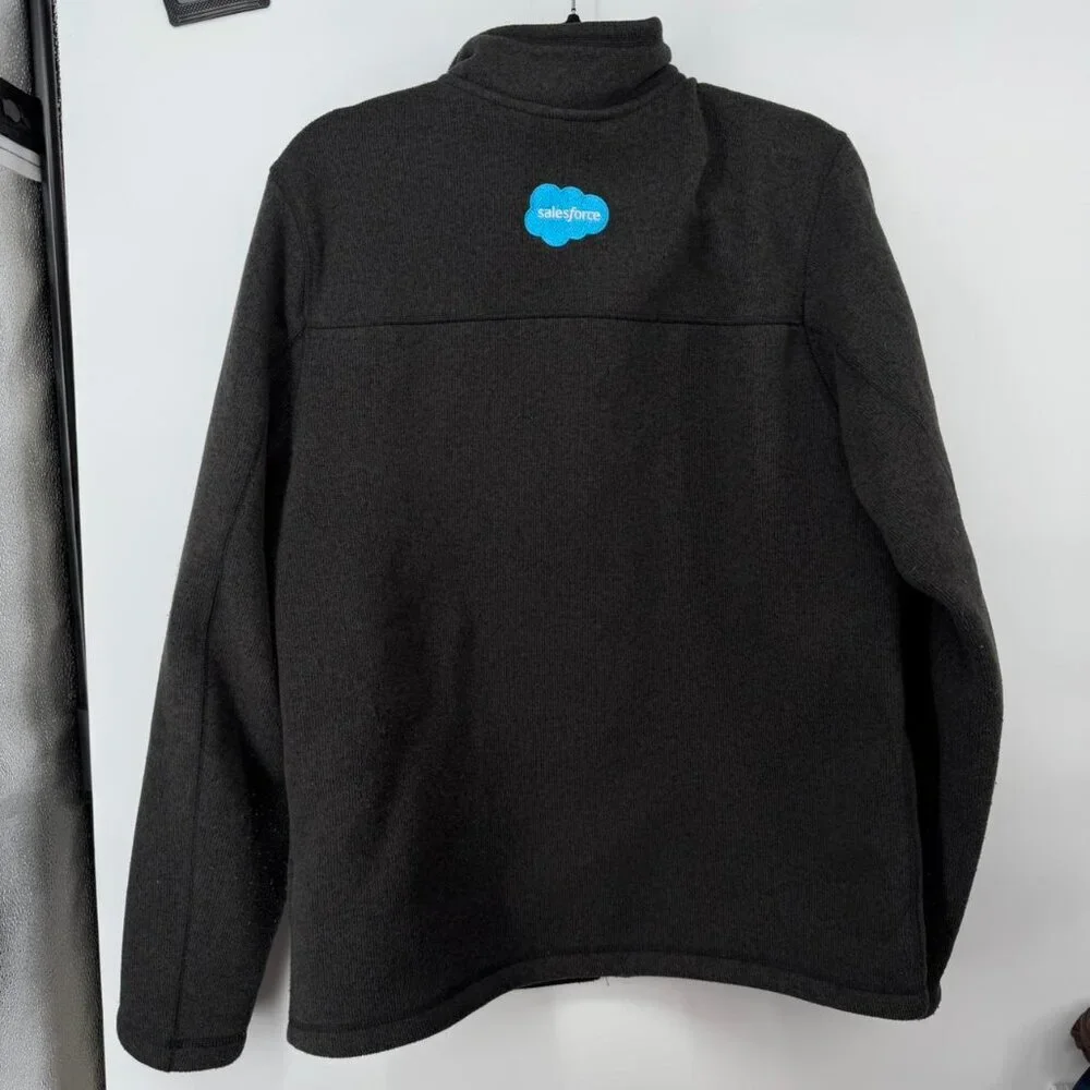 The North Face Sweater Fleece Jacket Men Black Full Zip Outdoor Midweight  L